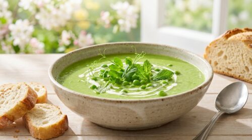 3 minuty a máte křehkou hráškovou polévku plnou vitamínů