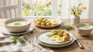 Krémová koprová omáčka s novými bramborami lépe chutná na jaře