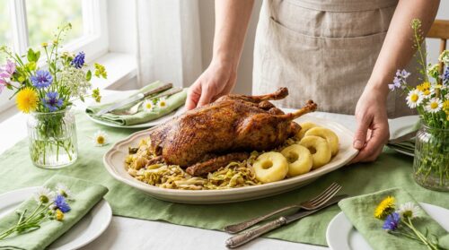 Tento recept na kachnu s jarním zelím vás naučí více než babička
